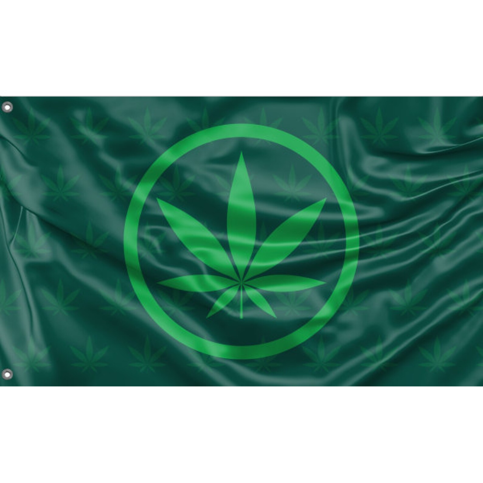 Green Cannabis Flag | Unique Design Print | High Quality Materials ...