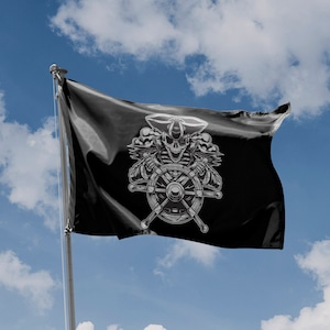Bandera Pirata VIII / Diseño Único Estampado / Materiales de Alta Calidad / 5 Tamaños / Fabricado en UE