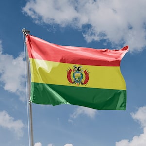 Bandeira da Bolívia | Impressão de design exclusivo | Materiais de alta qualidade | 5 tamanhos | Fabricado na UE