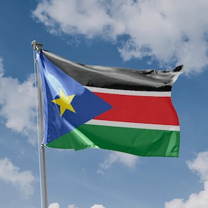 Flag of South Sudan | Unique Design Print | High Quality Materials | 5 Sizes | Made in EU