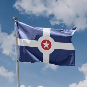 Flag of Indianapolis, USA, Unique Print, 3x5 Ft / 90x150 cm size, EU Made