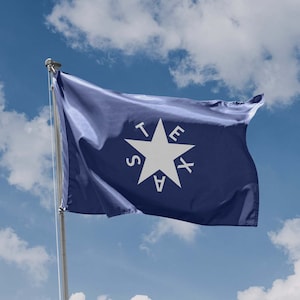 Bandera histórica de De Zavala, Texas / Impresión de diseño único / Materiales de alta calidad / Tamaño: 90 x 150 cm / Fabricada en la UE