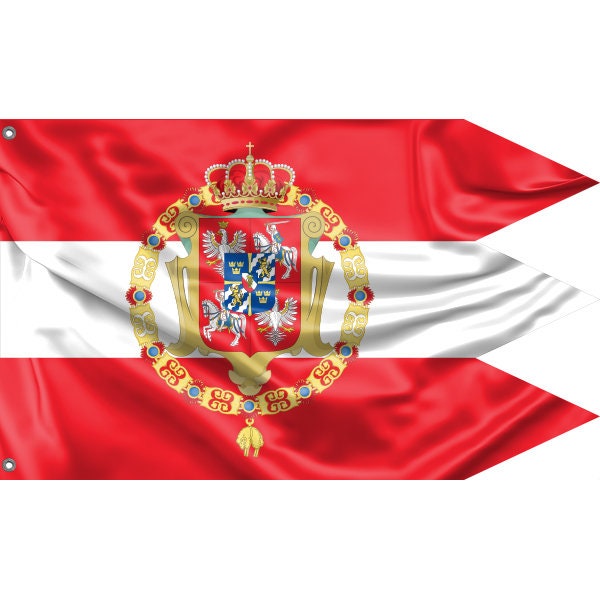 Polish-Lithuanian Commonwealth Flag | Unique Design Print | High Quality Materials | Size - 3x5 Ft / 90x150 cm | Made in EU