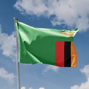 Flag of Zambia | Unique Design Print | High Quality Materials | Size - 3x5 Ft / 90x150 cm | Made in EU