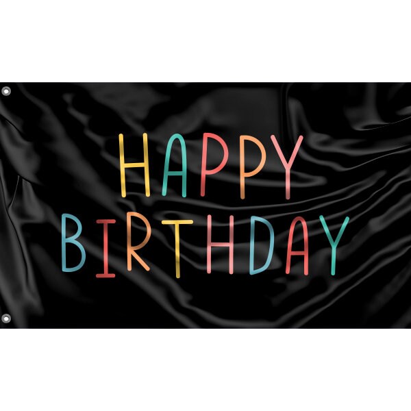 Happy Birthday Gartenflagge – Doppelseitig, Polyester, 30,5 X 45,7 Cm (Kuchen-Design)