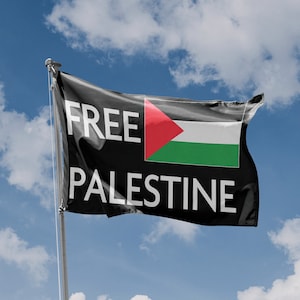Free Palestine Flag II | Unique Design Print | High Quality Materials | Size - 3x5 Ft / 90x150 cm | Made in EU