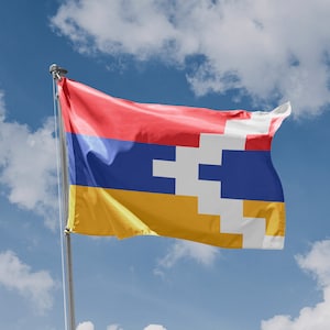 Republic of Artsakh Flag | Unique Design Print | High Quality Materials | 5 Sizes | Made in EU