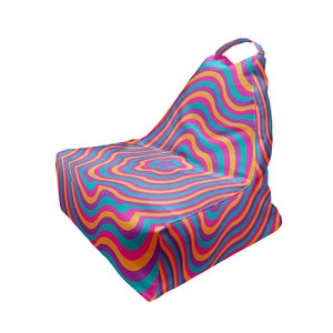 Bean Bag Psychedelic Star Rainbow Colors Print | Unique Design VI | Full Print | Comfy Form | Made in EU
