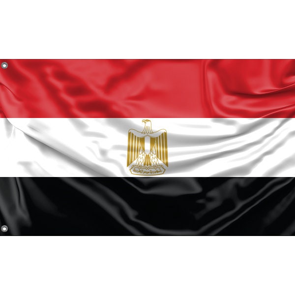 | du drapeau égyptien | d’impression design unique Matériaux de haute qualité | Taille - 3x5 Ft / 90x150 cm | Fabriqué dans l’UE