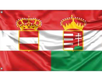 Flag of Austria-Hungary (1869-1918) Flag | Unique Design Print | High Quality Materials | Size - 3x5 Ft / 90x150 cm | Made in EU