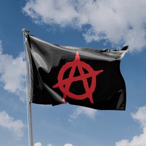 Anarchist Flag | Unique Design Print | High Quality Materials | 5 sizes | Made in EU