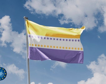 19:e konstitutionens segerflagga | Unikt designtryck | Högkvalitativa material | Storlek - 90 x 150 cm | Tillverkad i EU