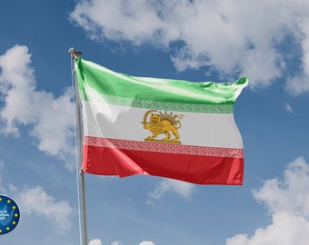 Free State of Iran, Woman Life Freedom Flag | Unique Design Print | High Quality Materials | Size - 3x5 Ft / 90x150 cm | Made in EU