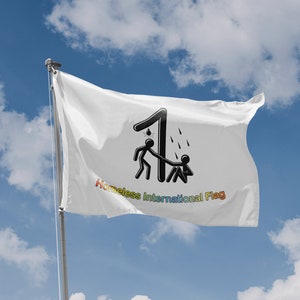 Homeless International Flag, Unique Print, 3x5 Ft / 90x150 cm size, EU Made