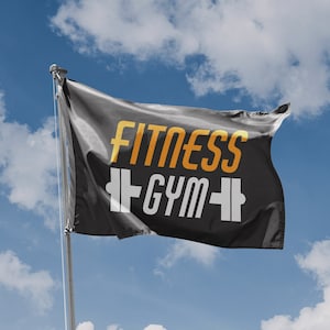 Fitness Gym Flag | Unique Design Print | Hiqh Quality Materials | 5 Sizes | Made in EU