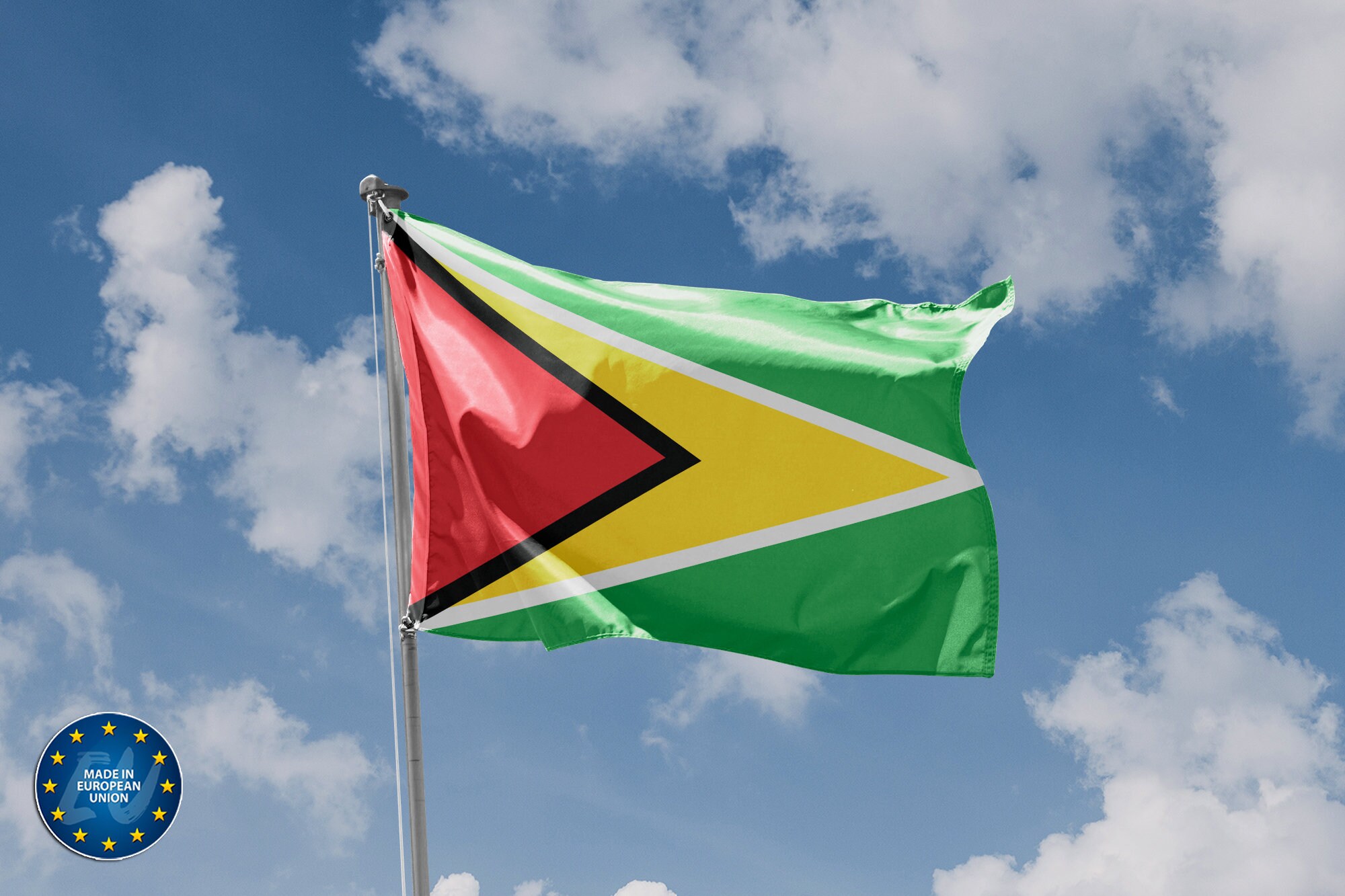 Guyana Flag | Unique Design Print | Hiqh Quality Materials | 5 Sizes | Made in EU