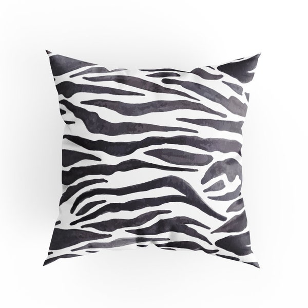 Cushion Cover with Print | Unique Double Sided Full Print | Zebra Pattern Design | Size - 40 x 40 cm | Made in EU