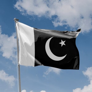Black Pakistan Flag | Unique Design Print | High Quality Materials | Size - 3x5 Ft / 90x150 cm | Made in EU
