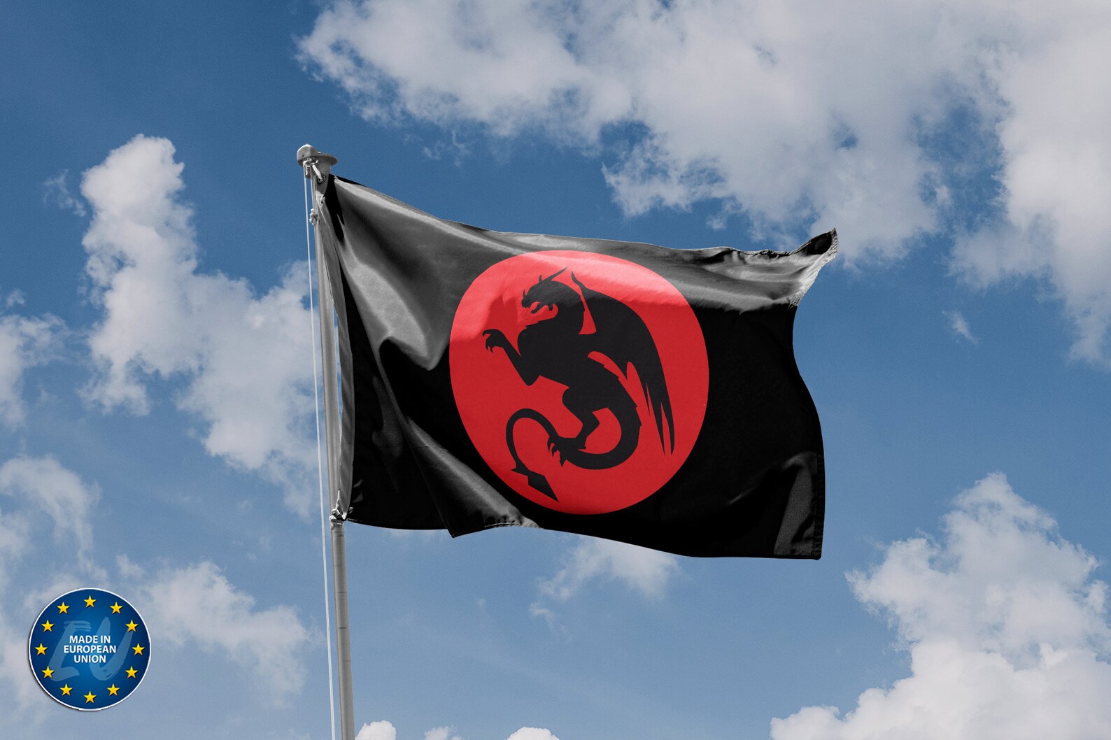 Dragon Silhouette Flag Unique Design Print Hiqh Quality Etsy