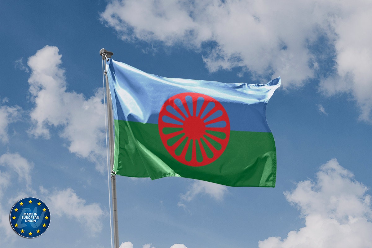 Bandera gitana gitana de pueblo romaní 100D tejido de poliéster de nailon  3x5 3x5 3x5 bandera bandera