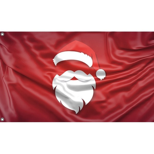 Santa Claus Flag | Unique Design Print | High Quality Materials | Size - 3x5 Ft / 90x150 cm | Made in EU