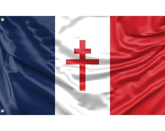 French Resistance Flag (1940-1944) | Unique Design Print | High Quality Materials | Size - 3x5 Ft / 90x150 cm | Made in EU