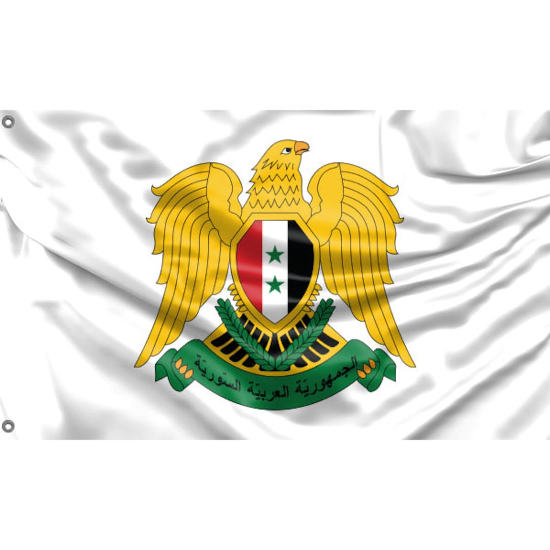 Syrien Nationalemblem Flagge Einzigartiger Designdruck Hiqh