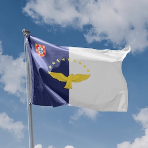 Flag of the Azores | Unique Design Print | High Quality Materials | 5 Sizes | Made in EU