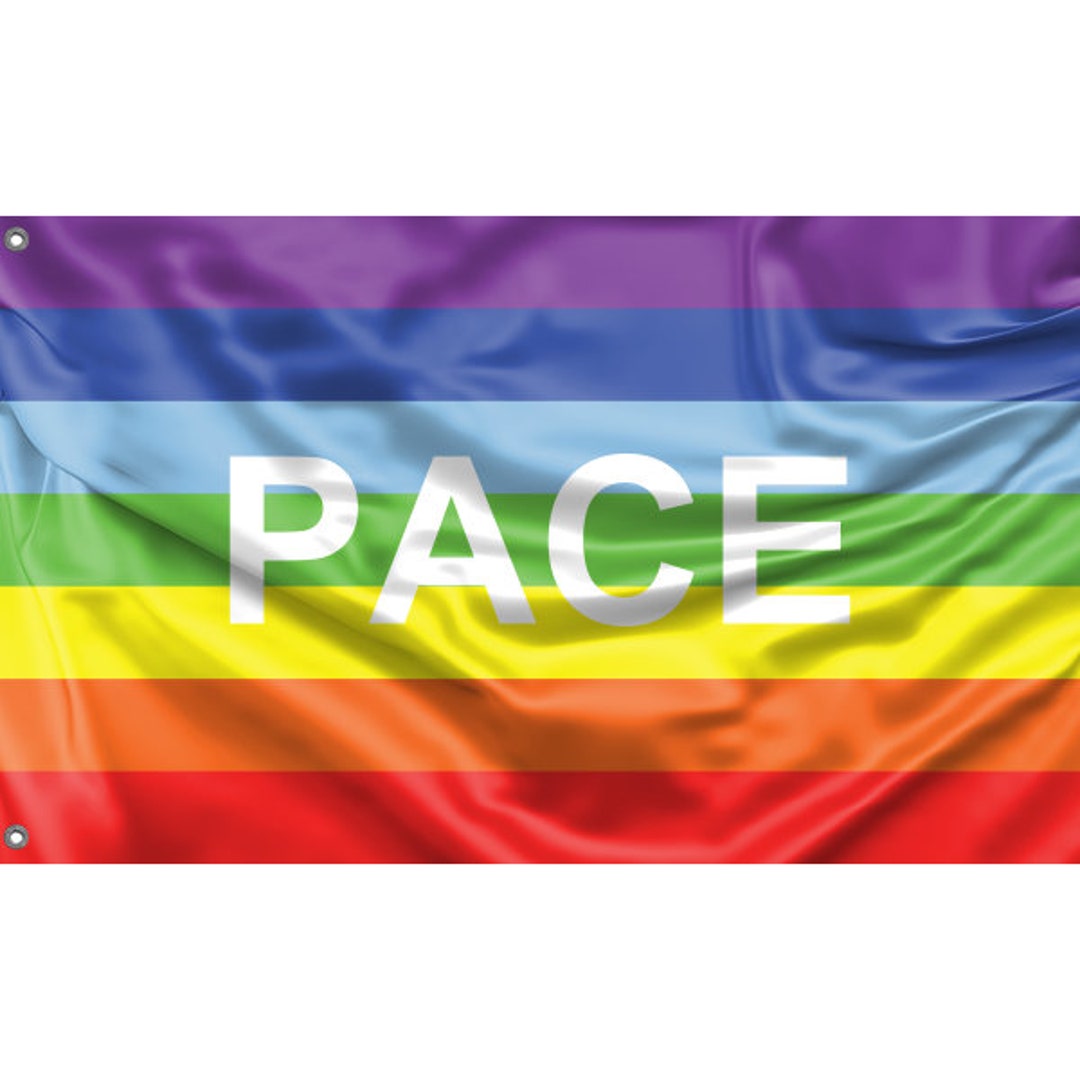 Friedensfahne mit Aufdruck PACE-Fahne Friedensfahne mit Aufdruck