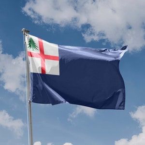 Blauwe vlag van New England, vlag Bunker Hill | Unieke designprint | Hoogwaardige materialen | 5 maten | Gemaakt in de EU