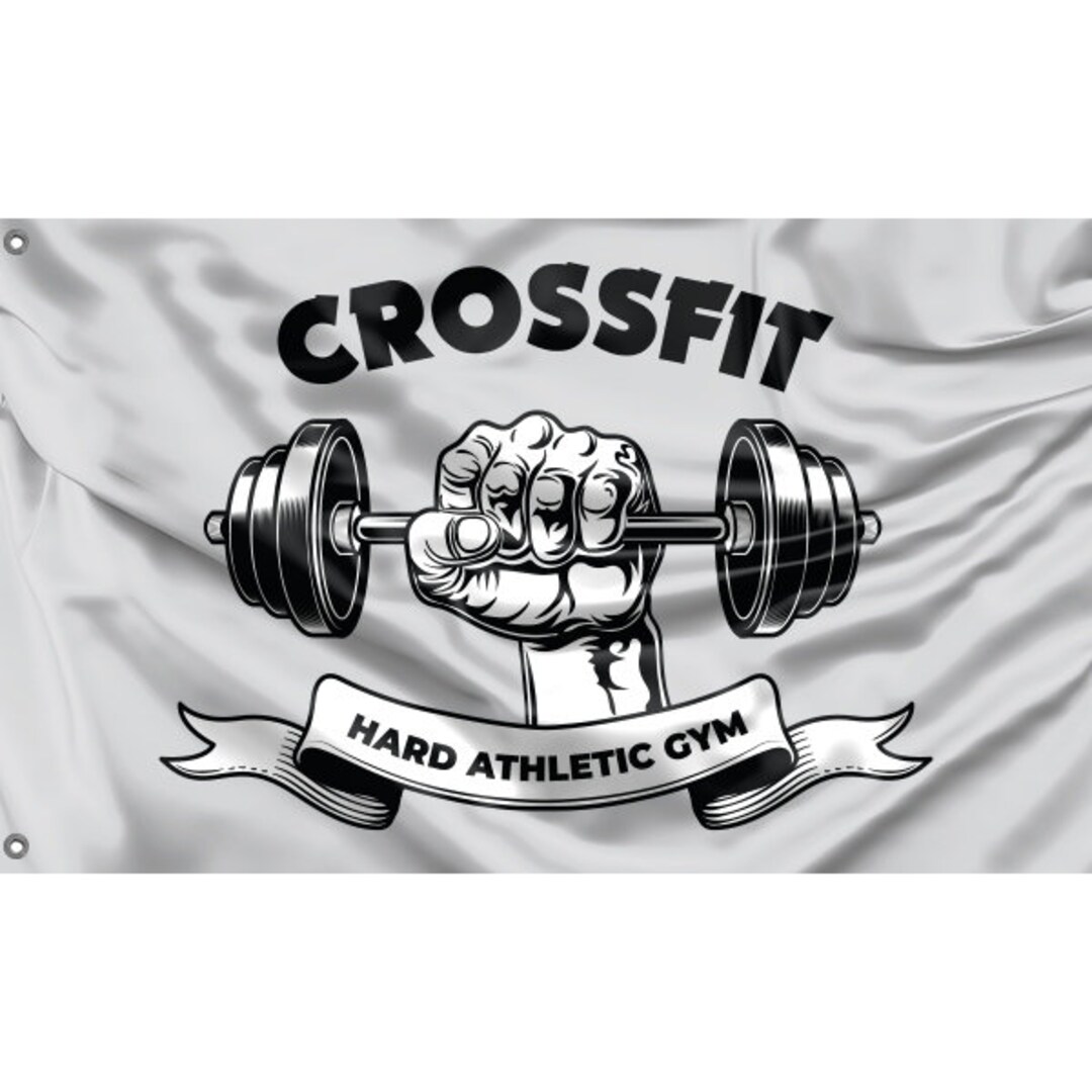 Crossfit Hard Athletic Gym Flag Unique Design Print Hiqh Etsy
