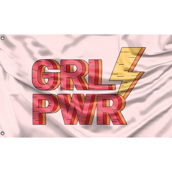 du drapeau rose Girl Power dimpression design unique de Etsy France