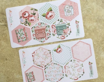 ROSE PARADE Mission Board Hexagons:  Planner Stickers | Bound - A5 - Quarterly | inkWELL Press Planners | LucKaty |