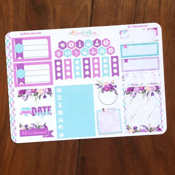 inkWELL Press A5 Bound Quarterly HEADERS for the Mission Board Hexagons: 2019 Colors Matte Repositionable Planner Stickers LucKaty |
