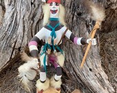 Kachina Clown, Vintage Clown, Dancer Kachina Doll, Wooden Sculpture, Collectible Decor, Display