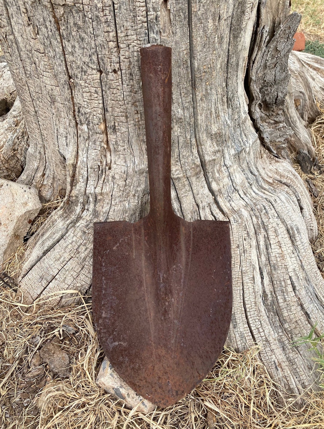 Vintage Shovel Head, No Handle, Stamped USA Tempered, Rustic, Old