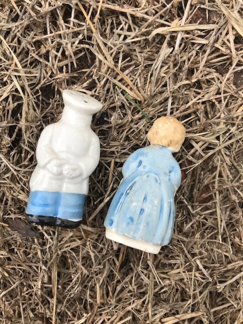 Kitchen Chef Couple Shaker Set Display Japan Collectible D\u00e9cor Vintage Chef Couple Salt and Pepper Shakers Gift