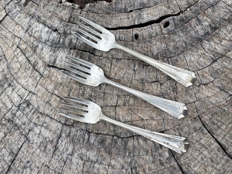Three Vintage Forks English Plate Made in USA Forks Vintage Etsy