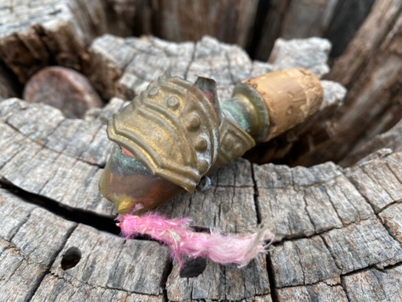 D\u00e9cor Gift Vintage Bottle Topper Vintage Brass Cork Stopper Display Unique Brass Knight Bottle Stopper Brass Knight Cork Stopper