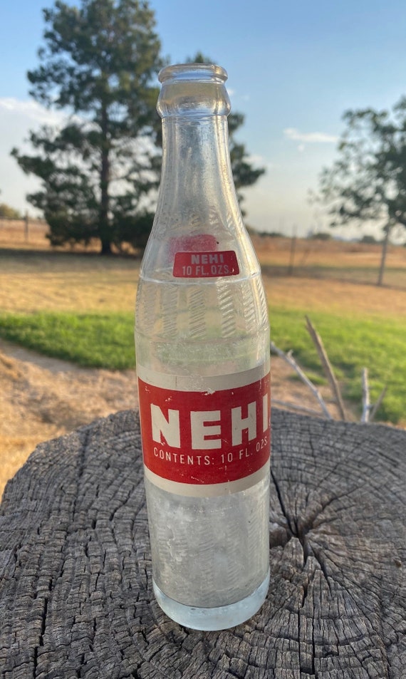 Vintage Nehi 10 Oz. Glass Bottle Nehi Soda Bottle Clear Etsy