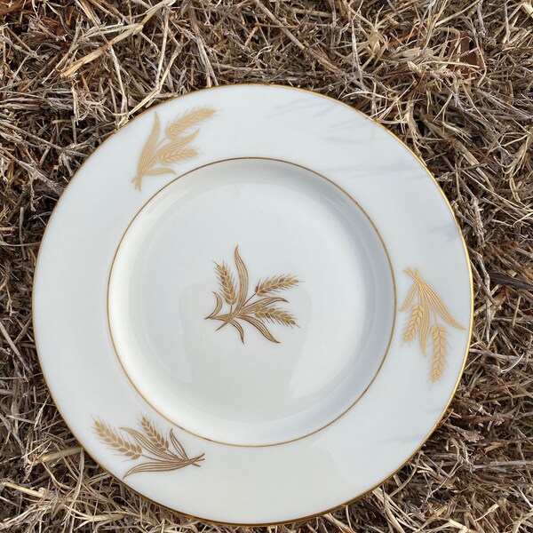 Sale! Bread and Butter Plate Harvest by Lenox, Harvest R-441, 6 1/4", Gold Wheat Vintage Lenox Harvest, USA, Dinnerware, Replacement