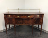 HICKORY CHAIR Inlaid Flame Mahogany Hepplewhite Sideboard