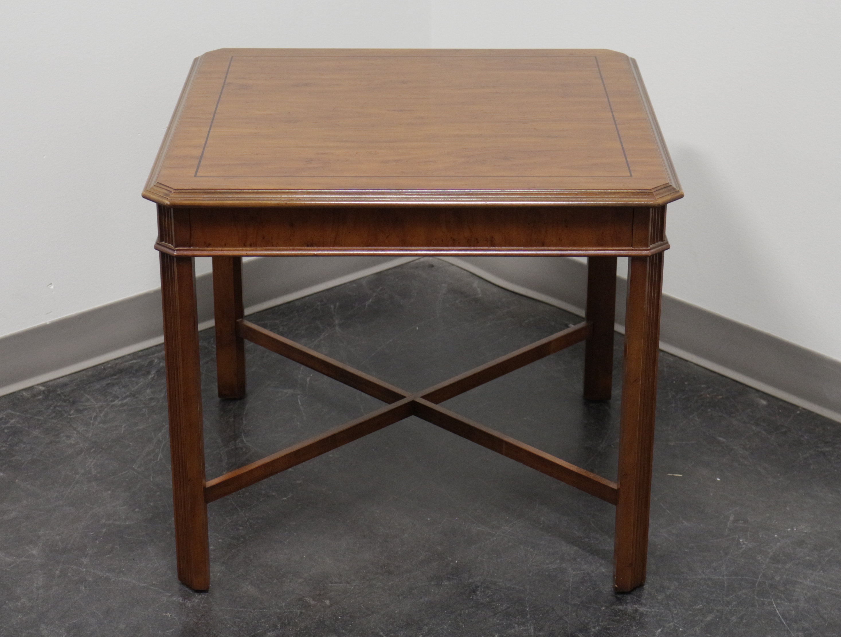 DREXEL HERITAGE Yorkshire Yew Wood Chippendale Accent Table Etsy