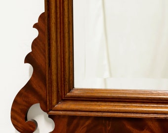 HEKMAN Crotch Mahogany Chippendale Beveled Wall Mirror -  Portugal