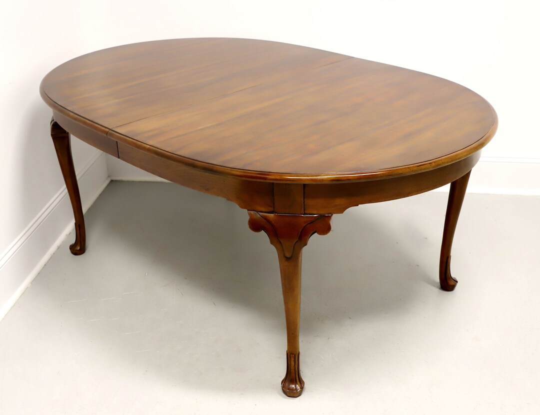 STATTON Oxford Cherry Queen Anne Oval Dining Table - Etsy