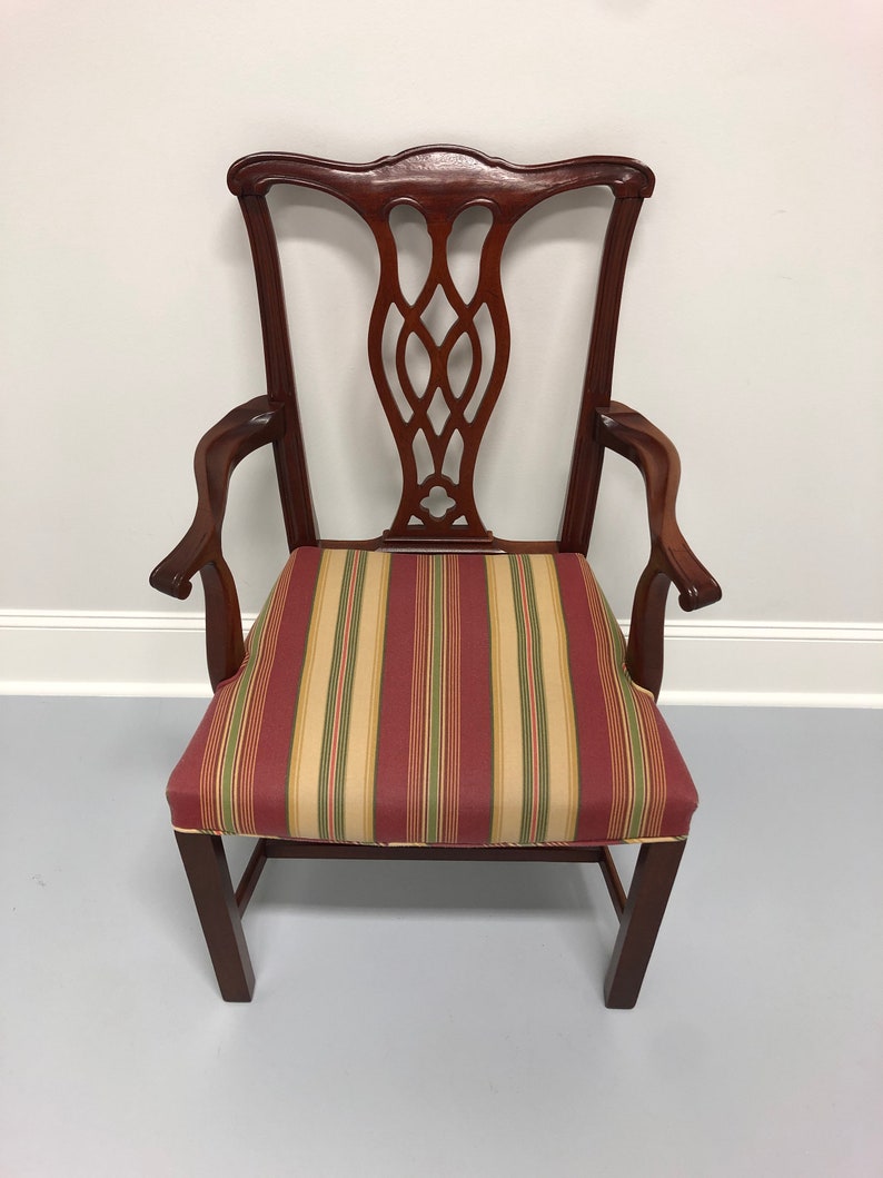 HICKORY CHAIR Solid Mahogany Chippendale Straight Leg Dining Etsy