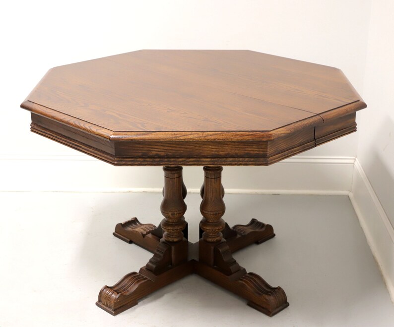 ETHAN ALLEN Royal Charter Oak Jacobean Dining Table Etsy