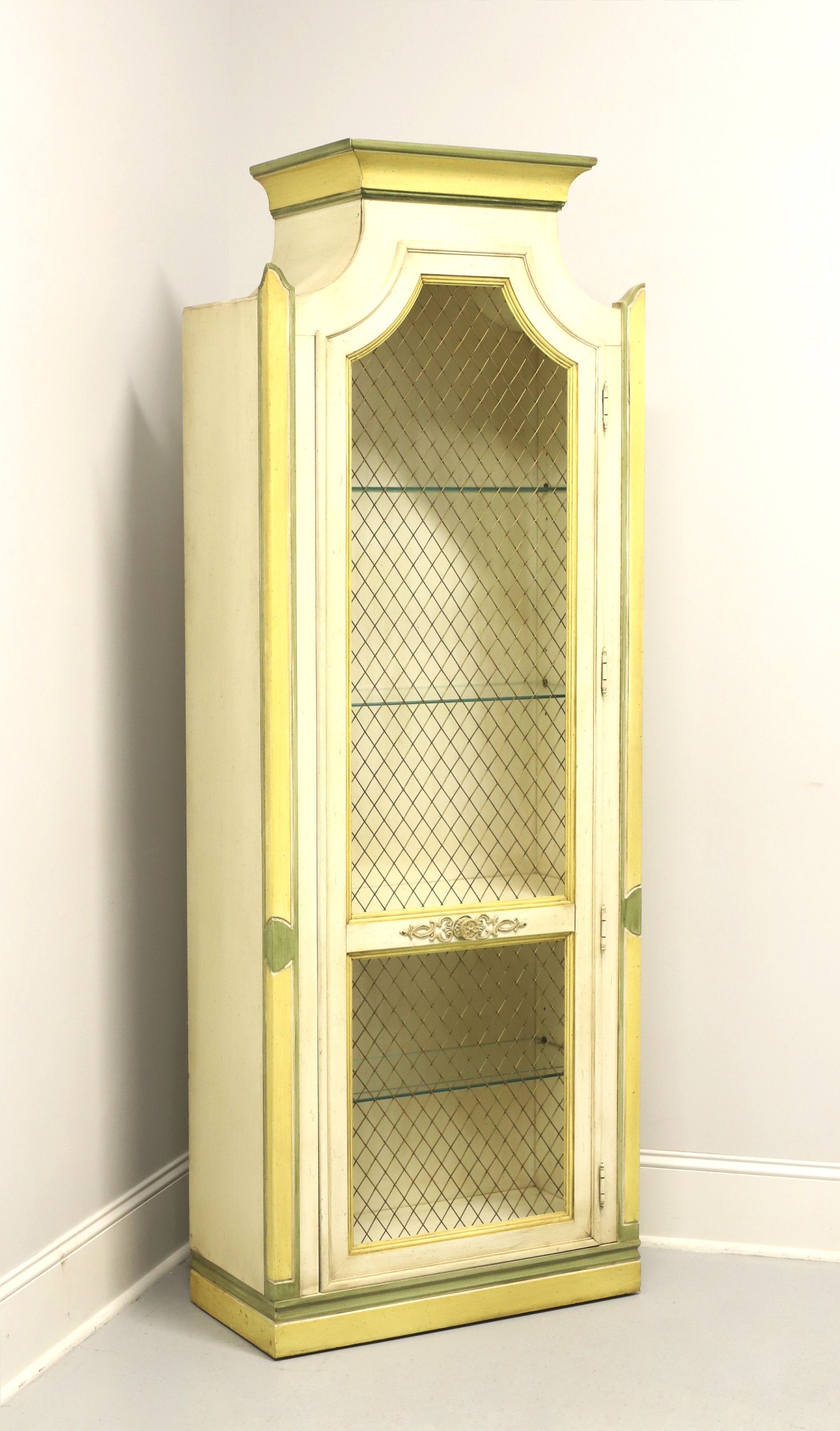 THOMASVILLE 1960 s Neoclassical Painted Curio Display Cabinet Etsy