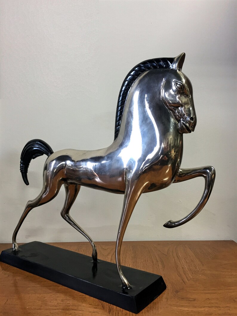 Art Deco Etruscan Horse Sculptures in the Manner of Boris Etsy