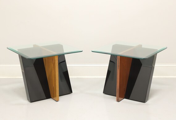 Contemporary glass end tables sale